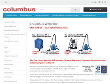 Tablet Screenshot of columbuscleaningmachines.com